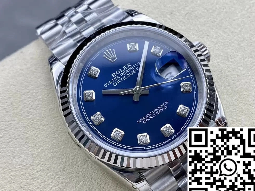 36MM Steel Stainless Rolex VS Factory Datejust M126234-0037 1124